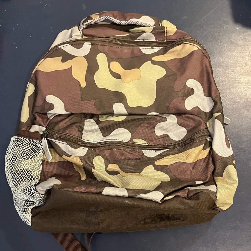 Camo school backpack